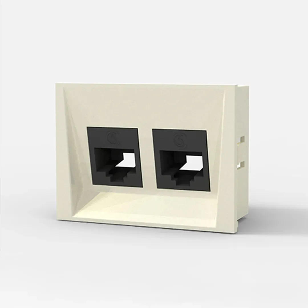 Modulo Toma Doble Rj45 Cat6 Blanco Cambre 6966 Blanco