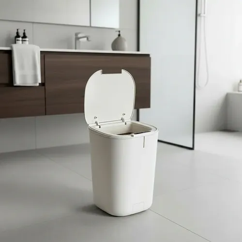 Oasis Lixeira Automática Com Sensor 16l Branca Ideal Para Casa Branco