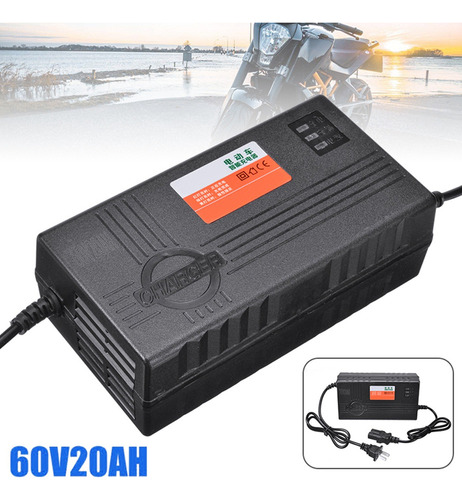 Cargador De Batería Para Motocicleta, 60 V, 20 Ah, 6 Pantall