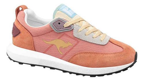 Tenis Casual Urbano Choclo Kangaroos 2302 Rosa Para Mujer