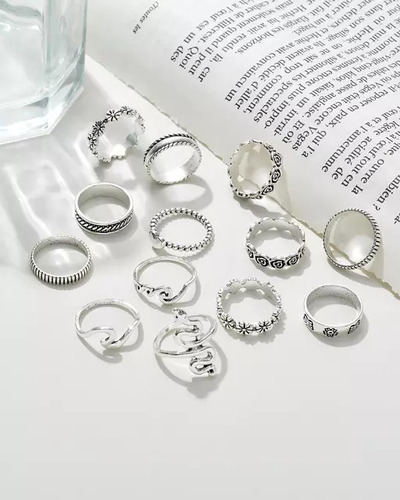 Set Conjunto Anillos Midis Serpiente