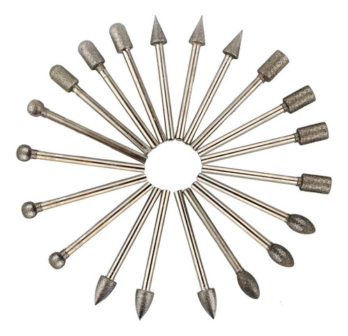 1/8 Inch Shank Diamond Rotary Grinding Burr Drill Bits ...