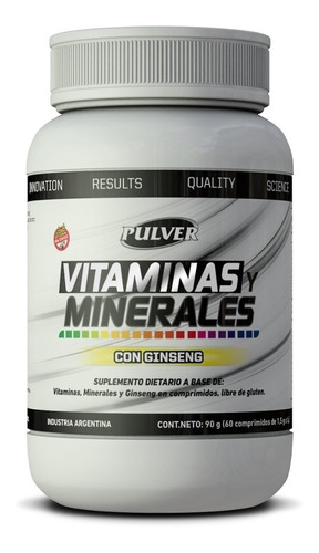 Vitaminas Y Minerales Con Ginseng Pulver 60comp Energia 