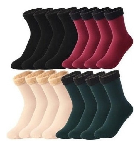 8 Pairs Of Thick Thermal Snow Socks For Winter