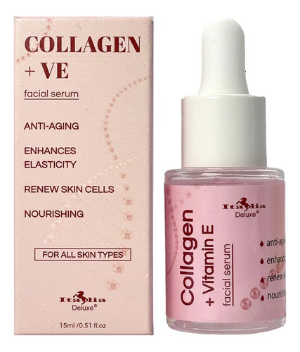 Serum Facial Colageno Y Vitamina E Antiedad Italia Deluxe