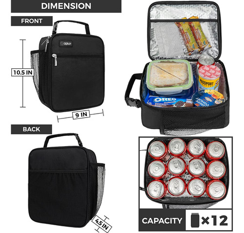Lonchera Opux Para Mujer, Bolsa De Almuerzo Aislante Para Ni