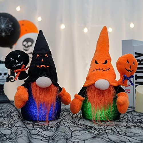 Gnomos Luminosos De Halloween Luz Led Y Forma De  , Con...