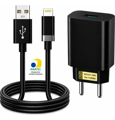 Carregador Turbo Para iPhone Modelos Compatíveis 6 7 8 X Xr 11 12...