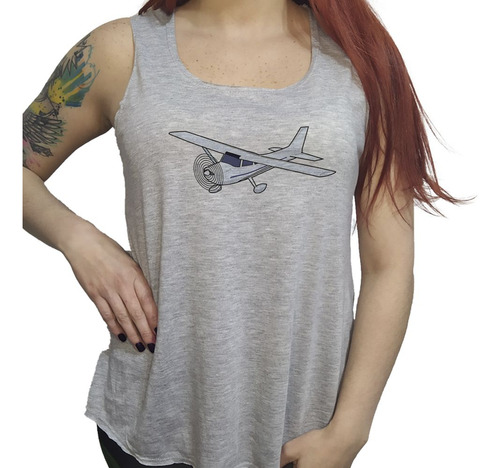 Musculosa Acampanada Avion Plane Avioneta Viajar Volar