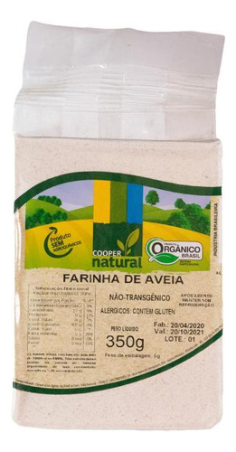 Kit 2x: Farinha De Aveia Orgânico Coopernatural 350g