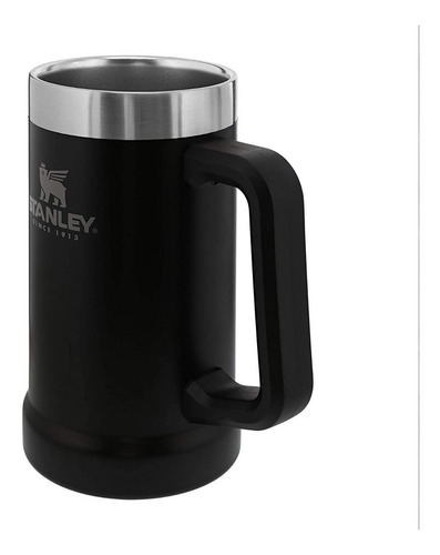 Taza térmica Stanley Adventure Big Grip lisa color matte black 709mL