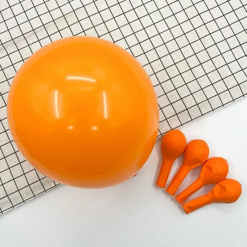 Bolsa X25 Globos Látex Perlados 10 Color Deco Cotillón Naranja