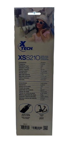 Imagen 3 de 3 de Brazo Xtech Para Selfie Universal Bluetooth 80cm