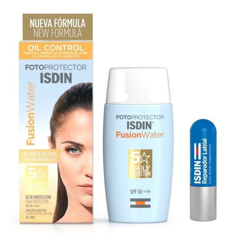 Duo Isdin: Fotoprotector Fusion Water 50ml +labial Reparador