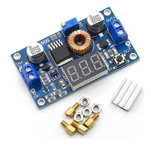 Módulo Dc-dc Xl4015e 5a 75w Ajustable Con Pantalla Voltaje