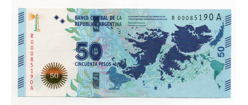 Billete 50 Pesos Conmemorat Malvinas Reposicion Sin Circular