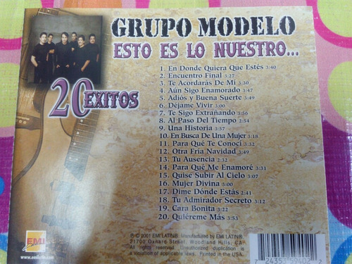 Grupo Modelo Cd Esto Es Lo Nuestro 20 Exitos Usa | Meses sin intereses