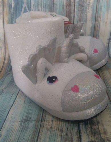 Pantuflas De Bota Afelpadas De Unicornio Para Niña George