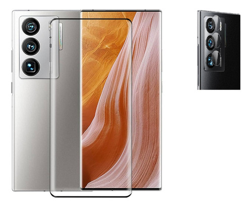 Zte Axon 40 Ultra 5g Cristal Curvo Para Pantalla + Camara