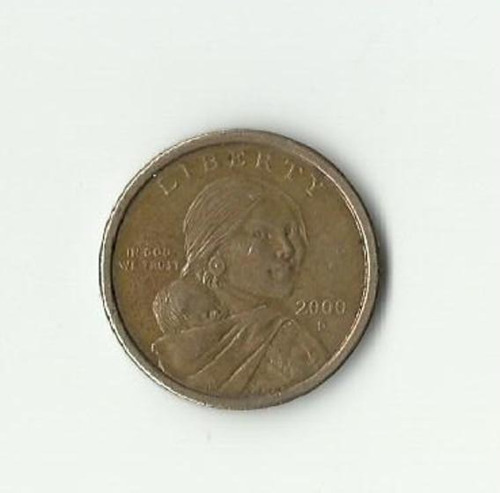 Moneda De Colección 1 Dólar Sacagawea Usa, Año 2000 Marca D