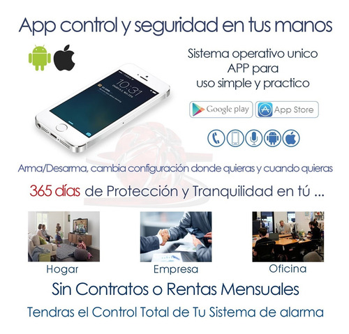 Imagen 4 de 10 de Alarma Dual Kit Gsm Telefono Inalambrica Alerta App Control Celular Seguridad Sensores Sistema Vecinal Casa Negocio