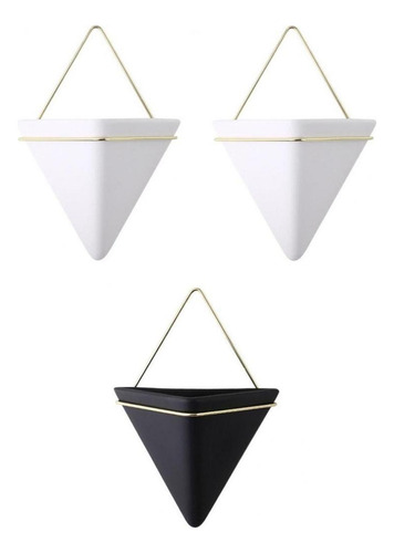 = Maceta De Pared Triangular Maceta Geométrica Montada En