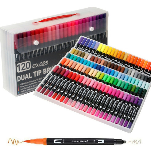 Dual Tip Brush Markers 120 Colors