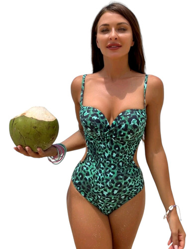 Traje De Baño Trikini Mujer Push Up Importado Shein