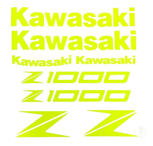 Kit Adesivos Para Kawasaki Z1000 2013 15683 Cor Amarelo