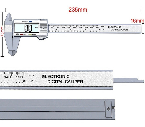 Vernier Calibrador Electrónico De Fibra De Carbono