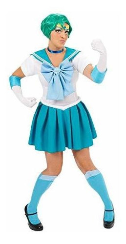 Sailor Moon Sailor Mercury - Disfraz Para Adulto (talla Gran