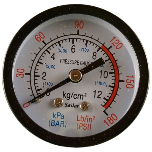 Reloj Manometro Grande Ø50mm Rosca 1/8 Repuesto Compresor