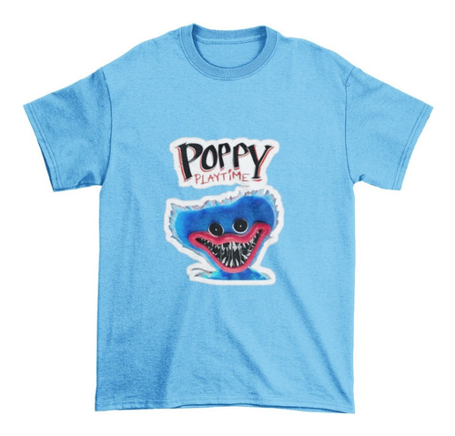 Polera Niña Niño Poppy Playtime Huggie Logo De Algodon 