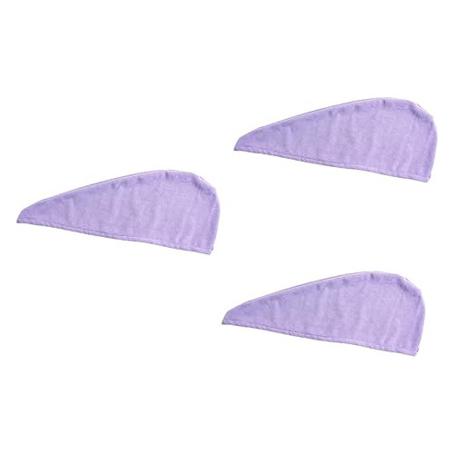 Toalla De Microfibra Rápida Absorción Para Cabello Violeta