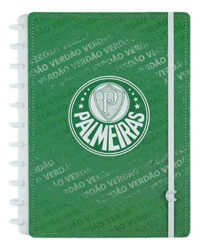 Caderno Inteligente Grande Palmeiras Verdão 80 Fls Original