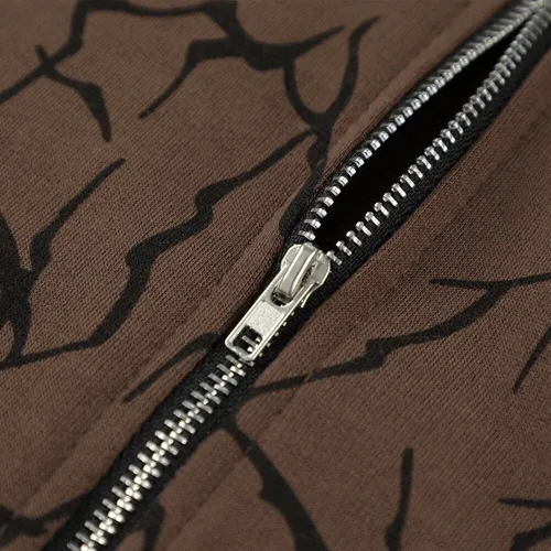 Sudadera Con Capucha Y2k De Talla Grande Con Cierre