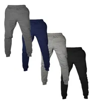 Comprar Kit 3x Pantalones Deportivos Hombre Jogging Básico Algodón 