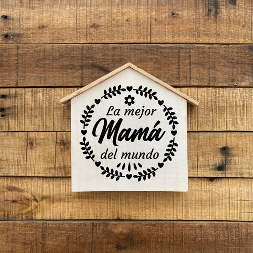 Imagen 2 de 2 de Casita Decorativa De Madera Vintage 10 De Mayo