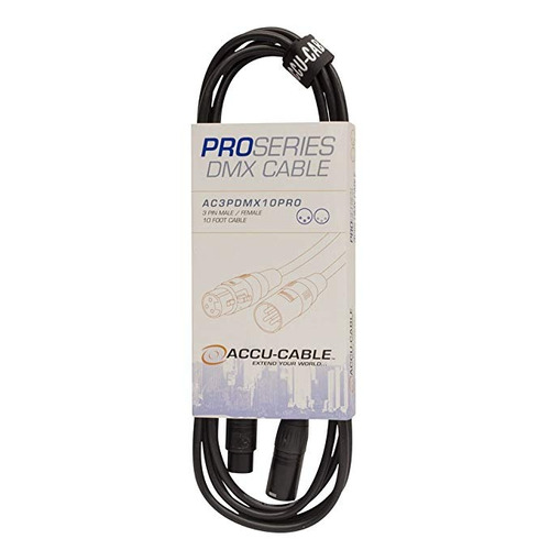 Accu Cable Ac3pdmx10pro 3-pin 10 Pies. Cable Dmx