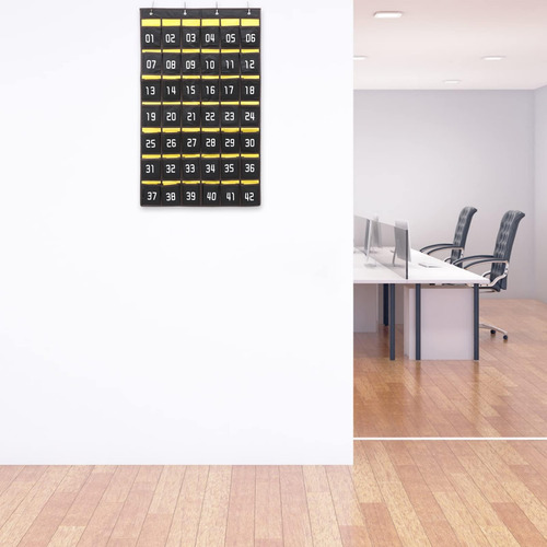 Soporte De La Calculadora De Aula Numerada Con 42 Bolsillos,