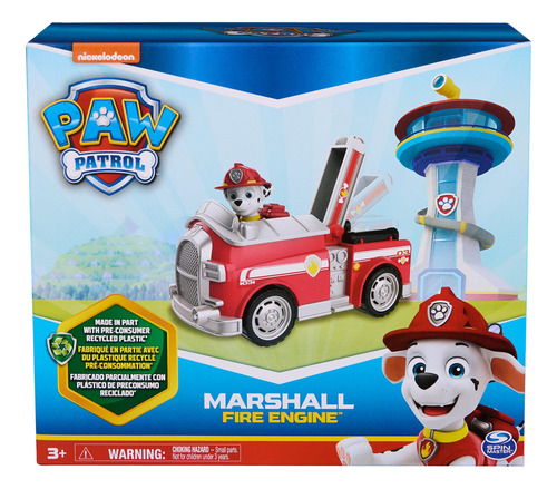 Camión De Juguete Paw Patrol Marshalls Firetruck Con Figura
