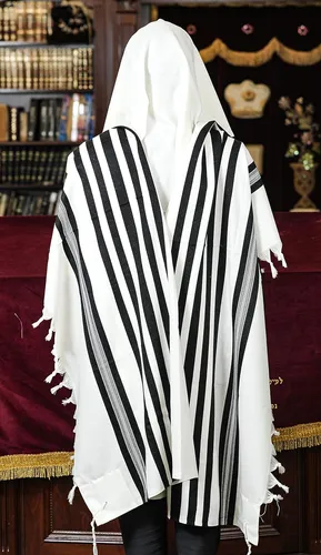 Mantón De Oración Judío Tradicional De Lana Talitania Para H