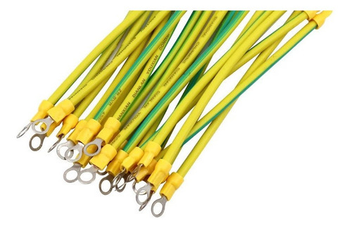 Cable Tierra Verde Amarillo C Terminal 10cm. Ca-tie  (20und)