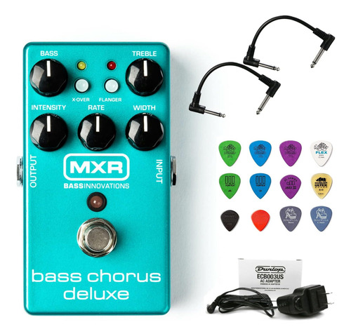 Paquete De Pedal Mxr M83 Bass Chorus Deluxe 2 Cables De...