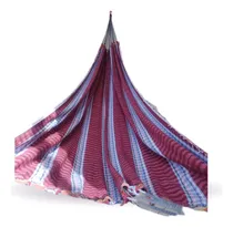 Comprar Hamaca Paraguaya Tela Gruesa, 220 X 120 Cm, 120kg Bordó Bordó Bordó Con Celeste