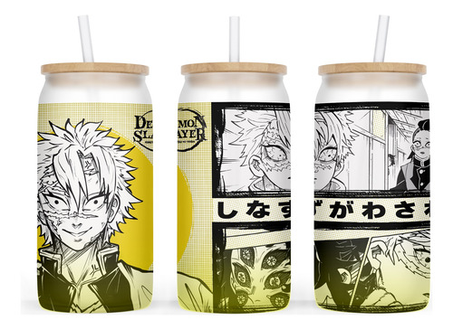 Vaso Bambu Starbucks Demon Slayer Shinazugawa Sanemi Pilar