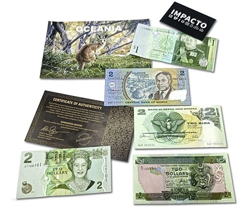 World Paper Money: 5 Billetes De Oceanía - Eleva Tu Colecc.