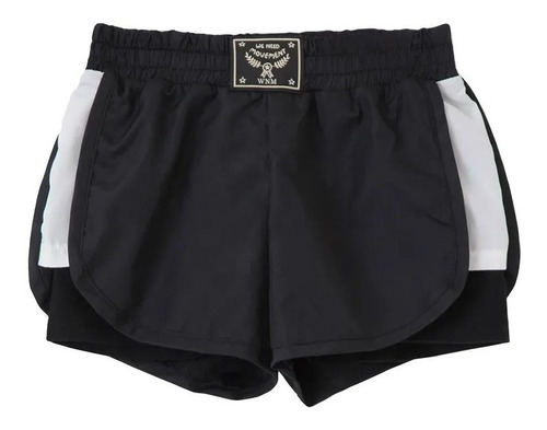 Short Poliester Niña Wanama Sporty Negro