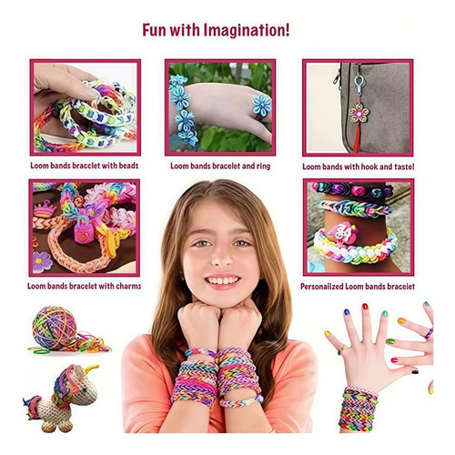 Kit Para Hacer Pulseras Con Bandas Elásticas Coloridas Para