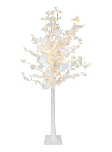 Arbol Hojas Luz Decoración Bodas Color Blanco 180 Cm Navidad